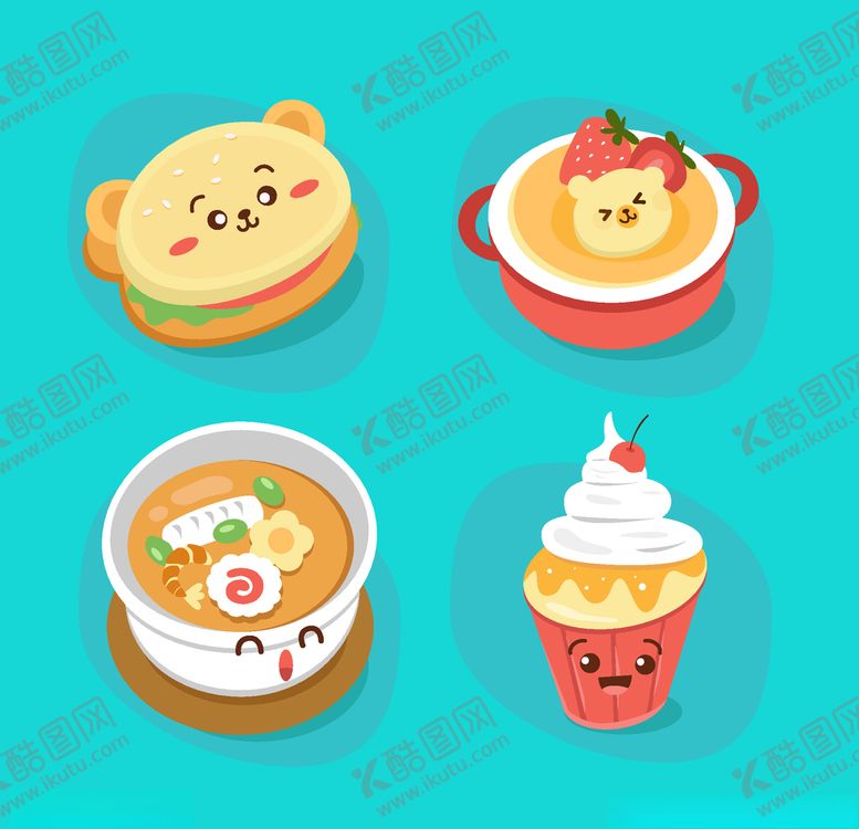 编号：65527010061134442582【酷图网】源文件下载-可爱食物