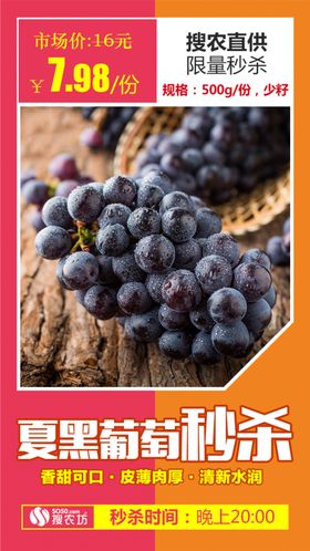 广西夏黑葡萄秒杀