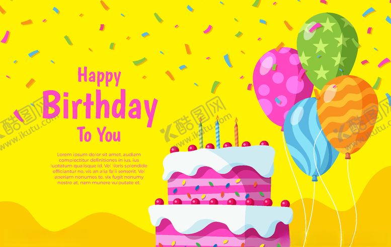 编号：12644409270122594444【酷图网】源文件下载-生日蛋糕