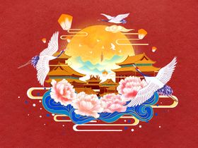 中秋国风古风背景海报素材