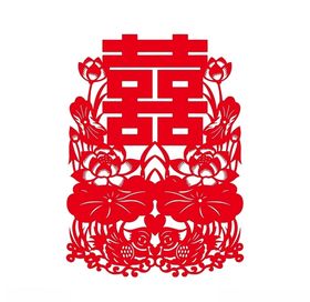 喜字窗花剪纸