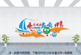企业文化墙楼道梯形象形象造型