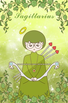 手绘小王子与玫瑰之双子座插画