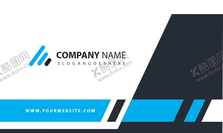 编号：21036210092309247226【酷图网】源文件下载-蓝黑商务名片模板