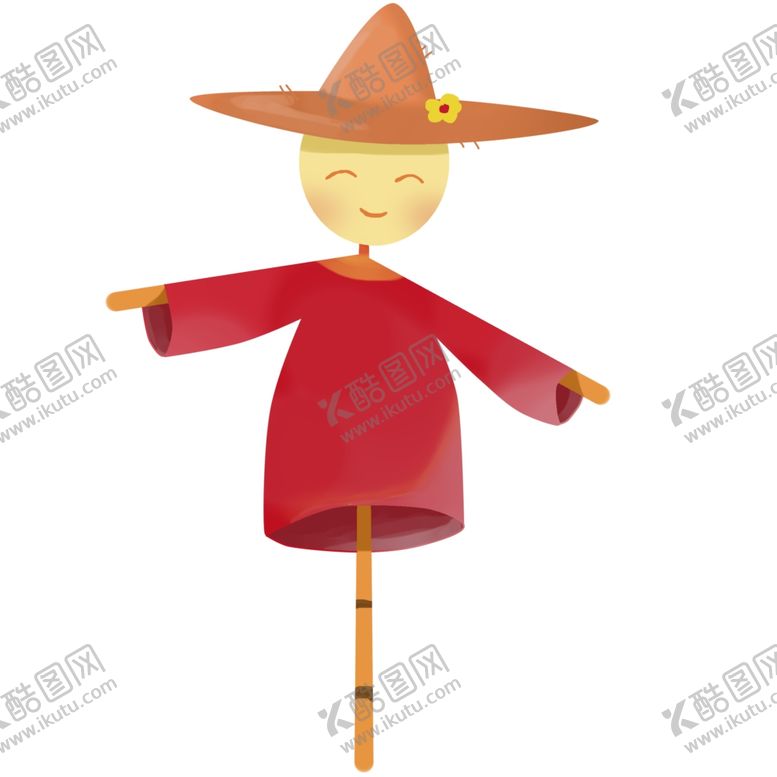 编号：94766007071750471195【酷图网】源文件下载-稻草人插画可爱清新海报素材