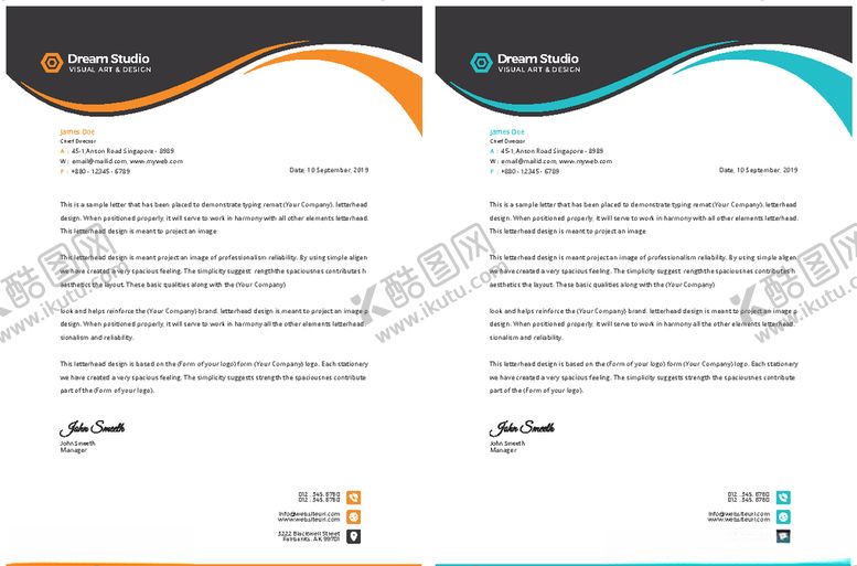 编号：89538110312015276047【酷图网】源文件下载-商务信纸