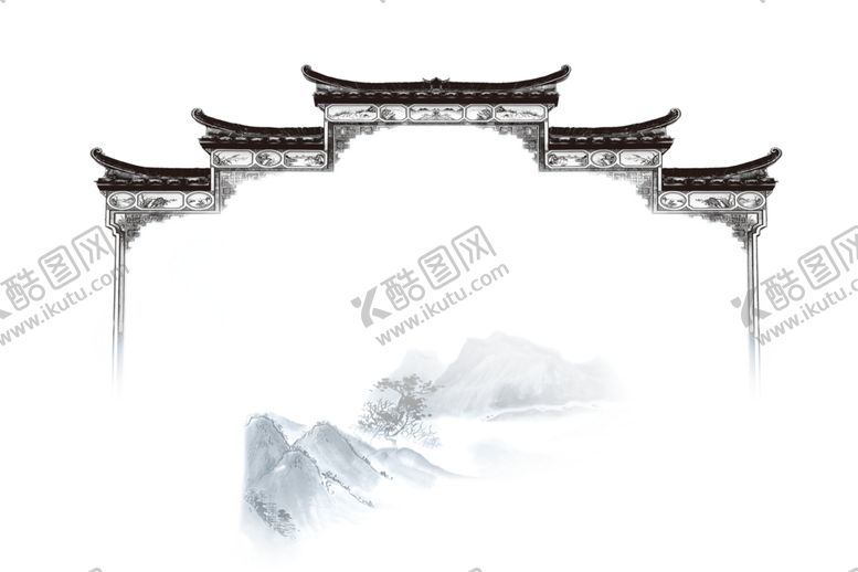 编号：18963809201725292804【酷图网】源文件下载-水墨房屋