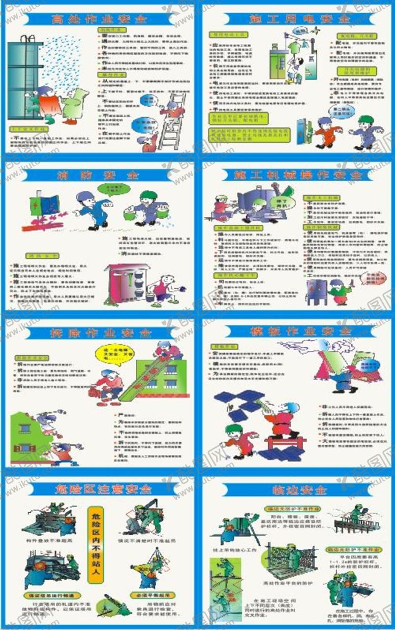 编号：70291509170142442790【酷图网】源文件下载-工地安全常识宣传漫画