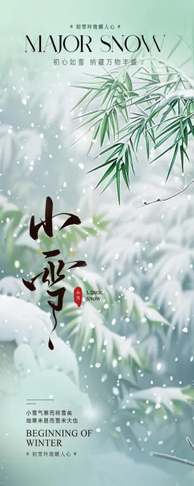 二十四节气海报 小雪海报