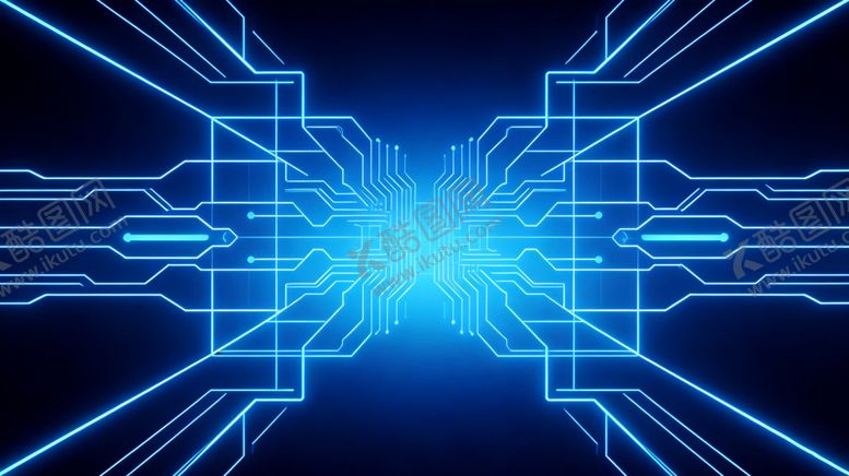 编号：41139205241803021073【酷图网】源文件下载-科技感蓝色电路光效背景