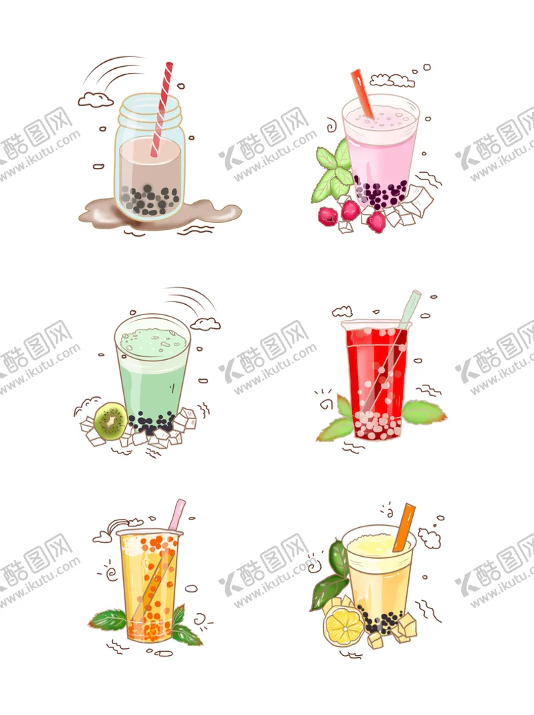 编号：47591610030706388419【酷图网】源文件下载-奶茶图案