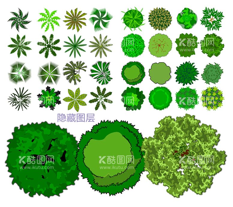 编号：40925309282215451403【酷图网】源文件下载-植物俯视素材