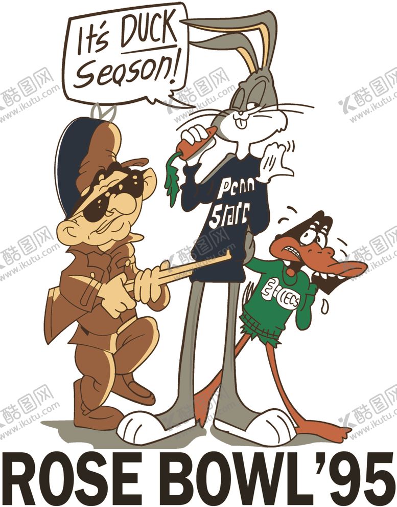 编号：86014309272123464588【酷图网】源文件下载-兔八哥兔子鸭子猎人