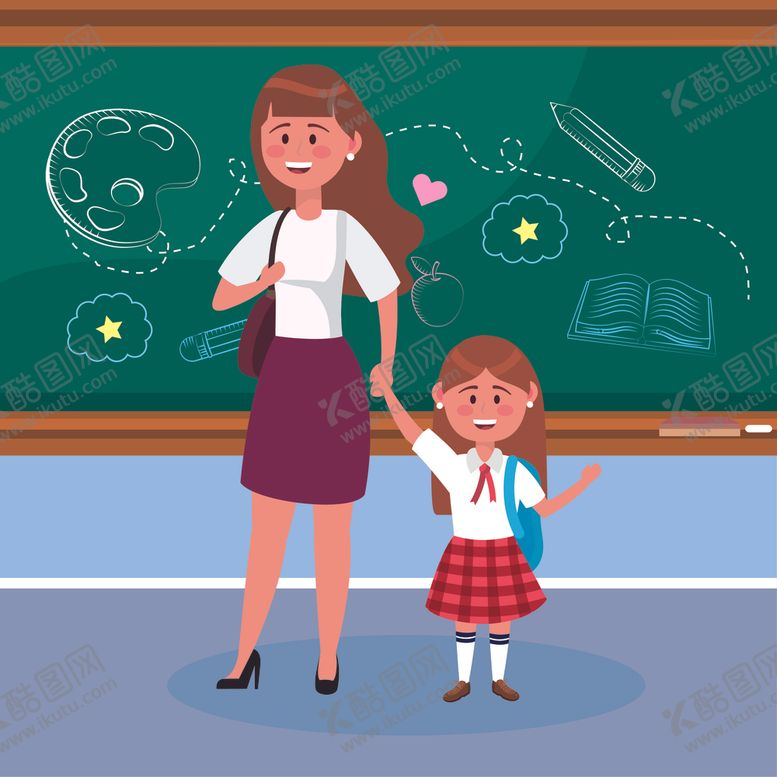 编号：45907709082223315642【酷图网】源文件下载-学生日常生活主题插画