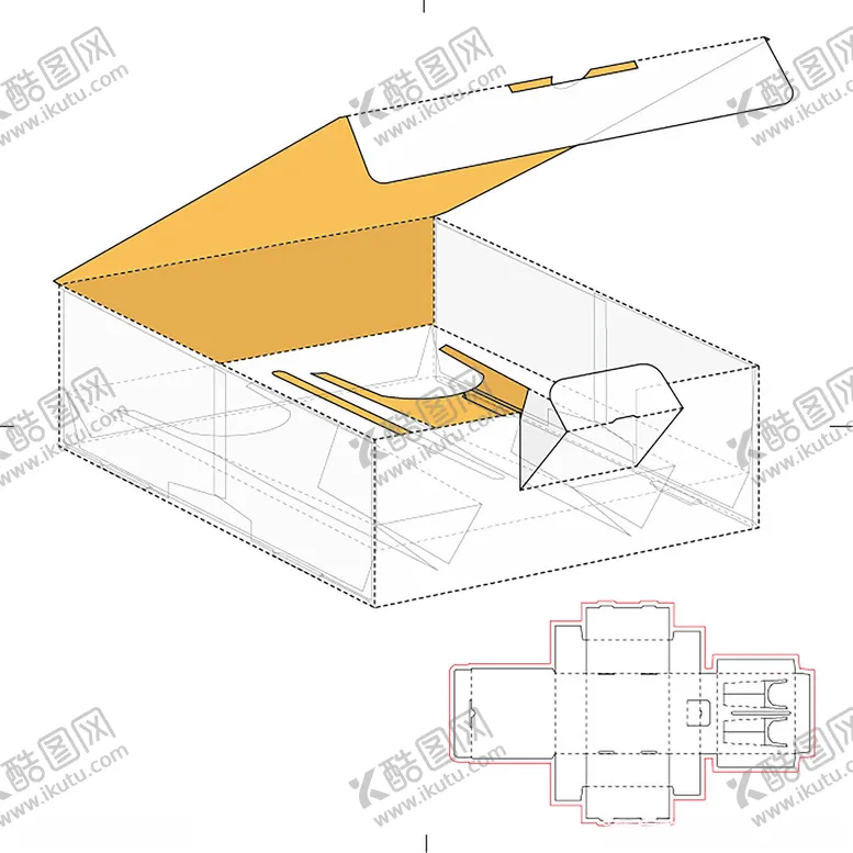 编号：27632201310454043144【酷图网】源文件下载-礼盒模折叠立面展开图