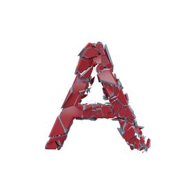 3D破碎立体字母
