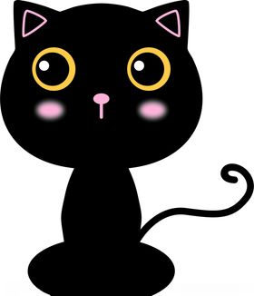 卡通黑猫