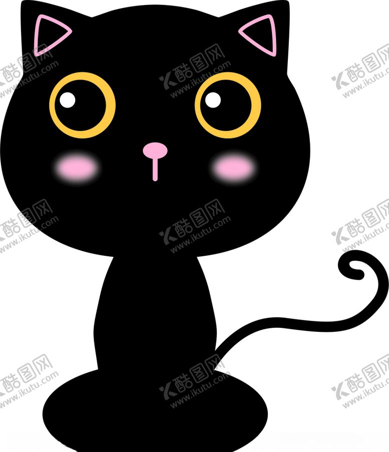 编号：16777010261725116508【酷图网】源文件下载-卡通黑猫