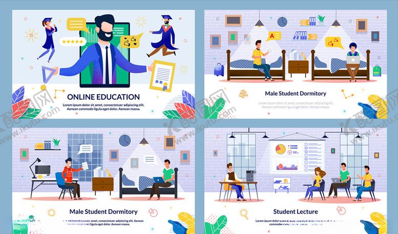 编号：77337310101704208691【酷图网】源文件下载-校园生活插画