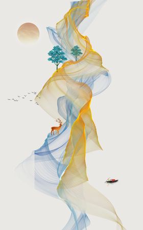 新中式玄关装饰画装饰画家居装饰画现代