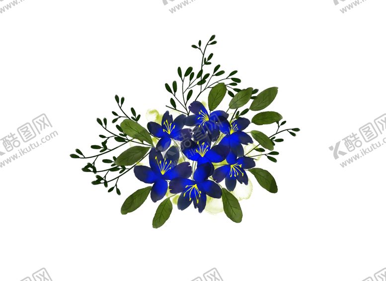 编号：59803610130303271601【酷图网】源文件下载-蓝色花朵