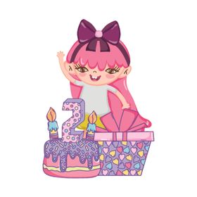 卡通生日女孩