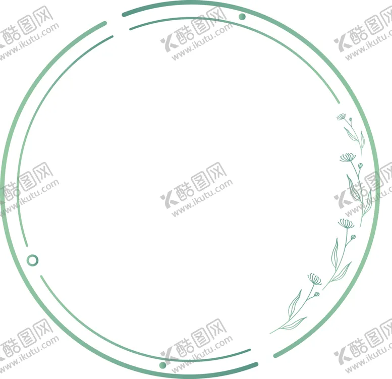 编号：11483806231604224095【酷图网】源文件下载-圆环叶子