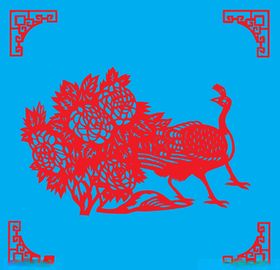 孔雀剪纸