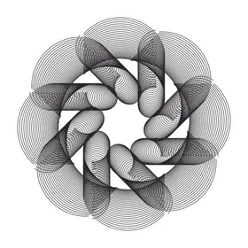 花瓣几何图形立体思维空间抽象