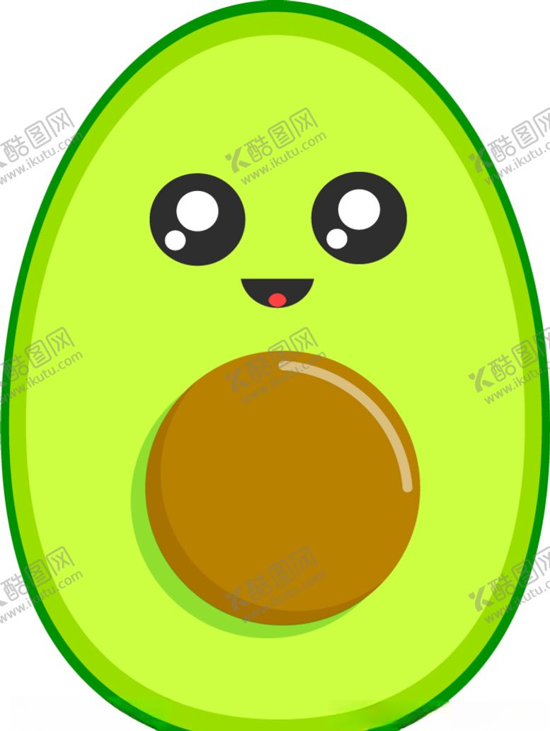 编号：99458109160534475395【酷图网】源文件下载-卡通牛油果