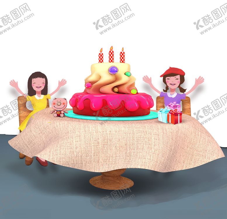 编号：95821010080735297168【酷图网】源文件下载-过生日元素