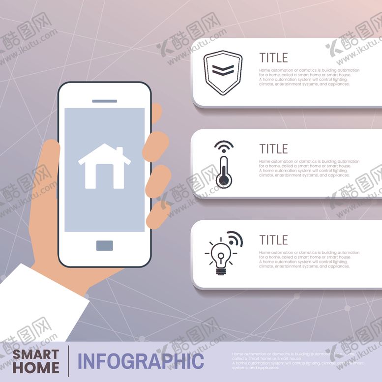 编号：22413610130716538656【酷图网】源文件下载-智能家居技术信息图表