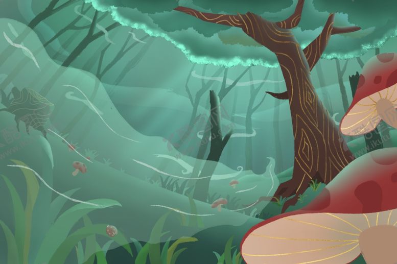 编号：55315210310000466107【酷图网】源文件下载-神秘森林场景分层