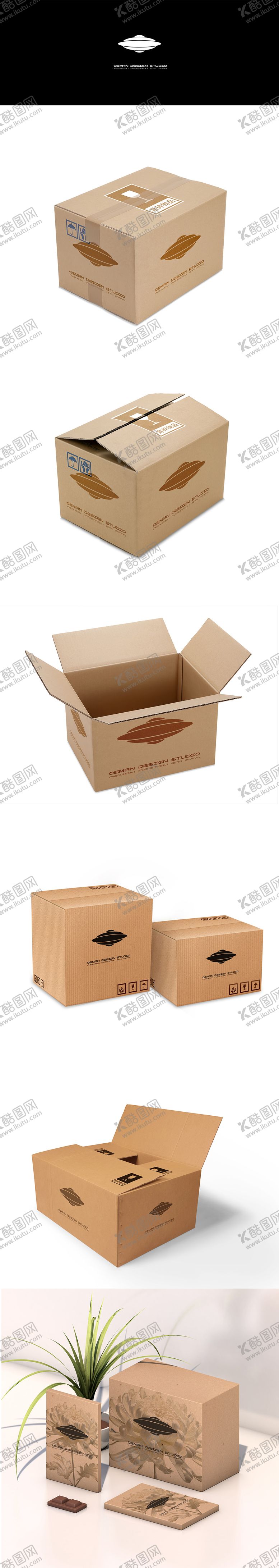 编号：82671710112045168925【酷图网】源文件下载-打包纸箱样机