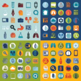 多彩扁平风格图标集合