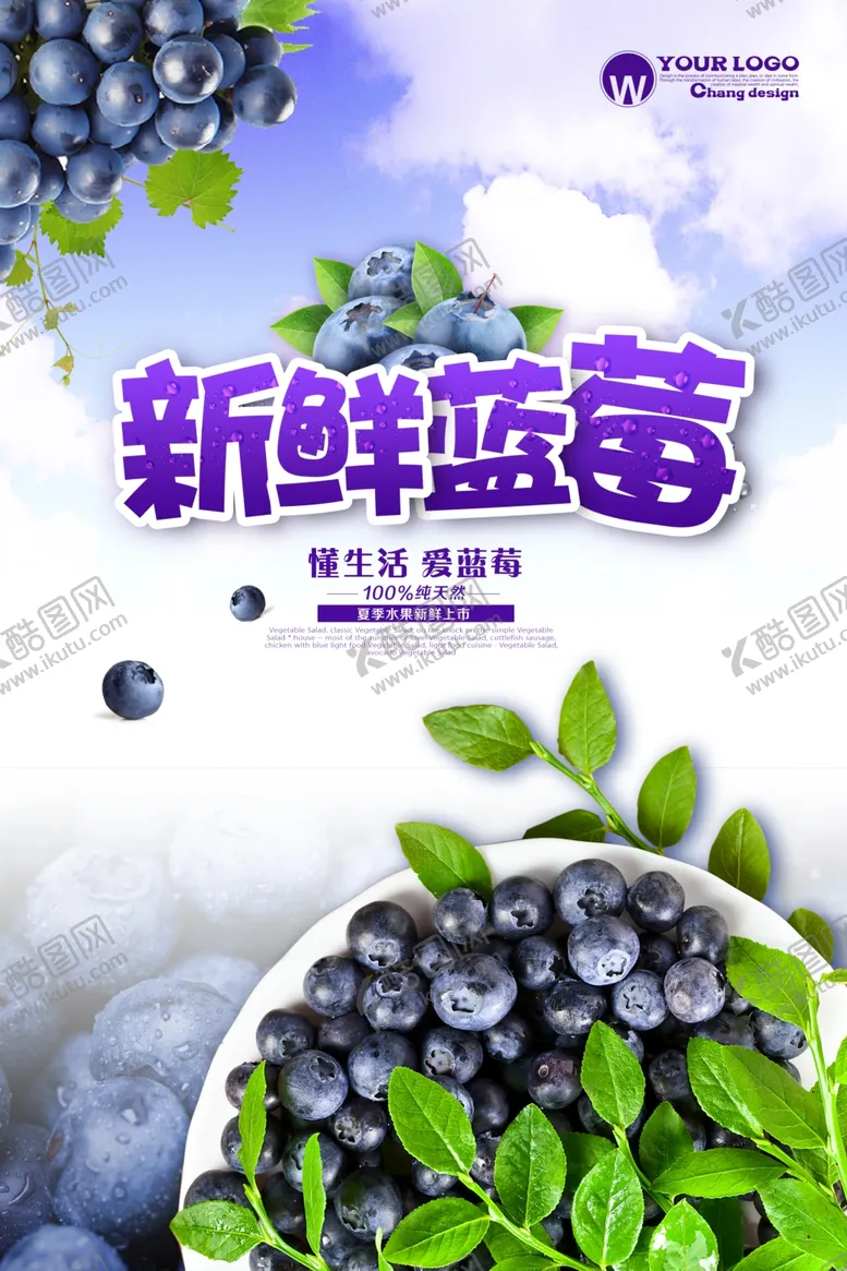 编号：47205904190525503613【酷图网】源文件下载-蓝莓海报