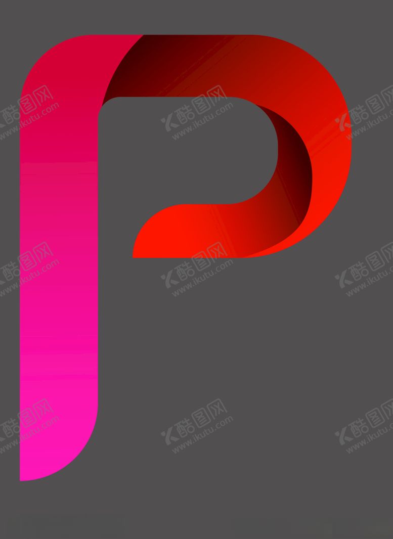 编号：25616204222352155848【酷图网】源文件下载-渐变字母P
