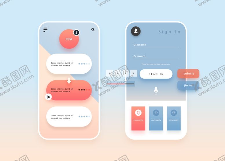 编号：44790910010411275309【酷图网】源文件下载-APP界面设计