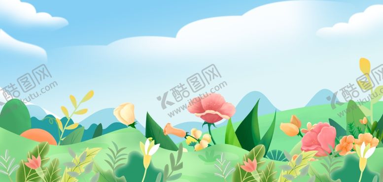 编号：66581004180134008852【酷图网】源文件下载-春日缤纷花草田园风景