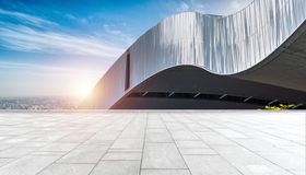 城市建筑平台天空企业大楼背景