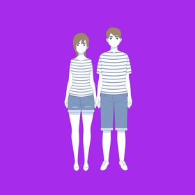 手绘情侣恋人爱男女卡通