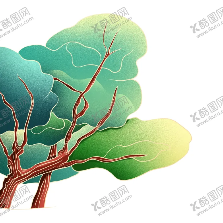 编号：54637202190506254737【酷图网】源文件下载-树叶树枝树干元素素材