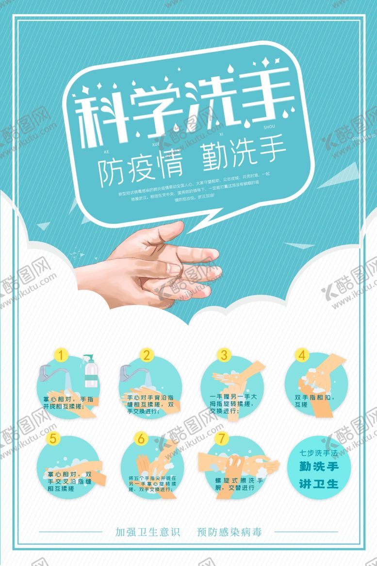 编号：27678709291605566177【酷图网】源文件下载-科学六步洗手法