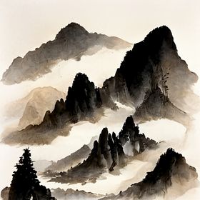 水墨山水画