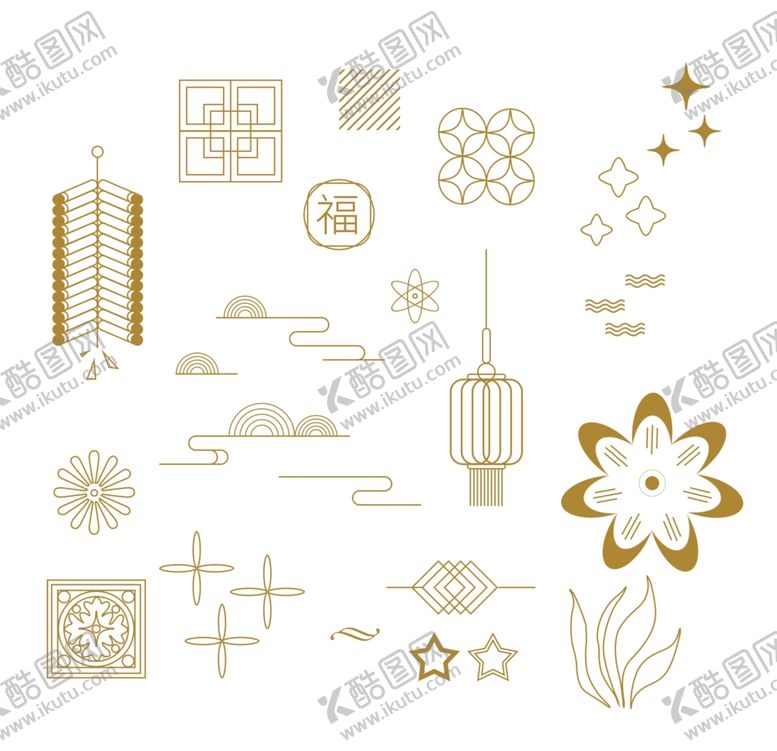 编号：46325010151037561065【酷图网】源文件下载-新年素材元素