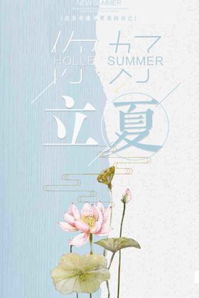 夏天你好立夏初夏海报