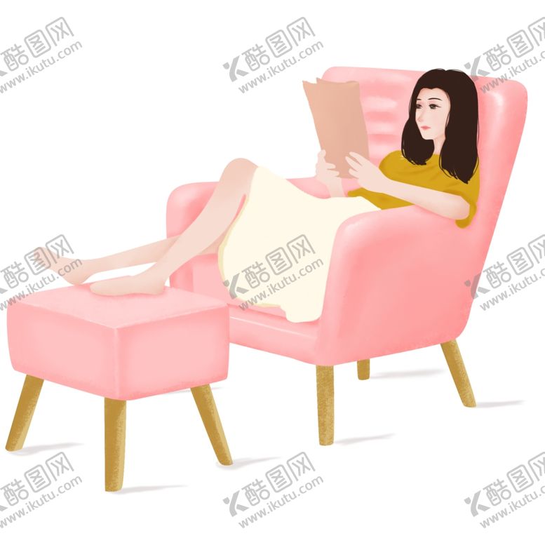 编号：45213809151754149548【酷图网】源文件下载-ins沙发上女孩