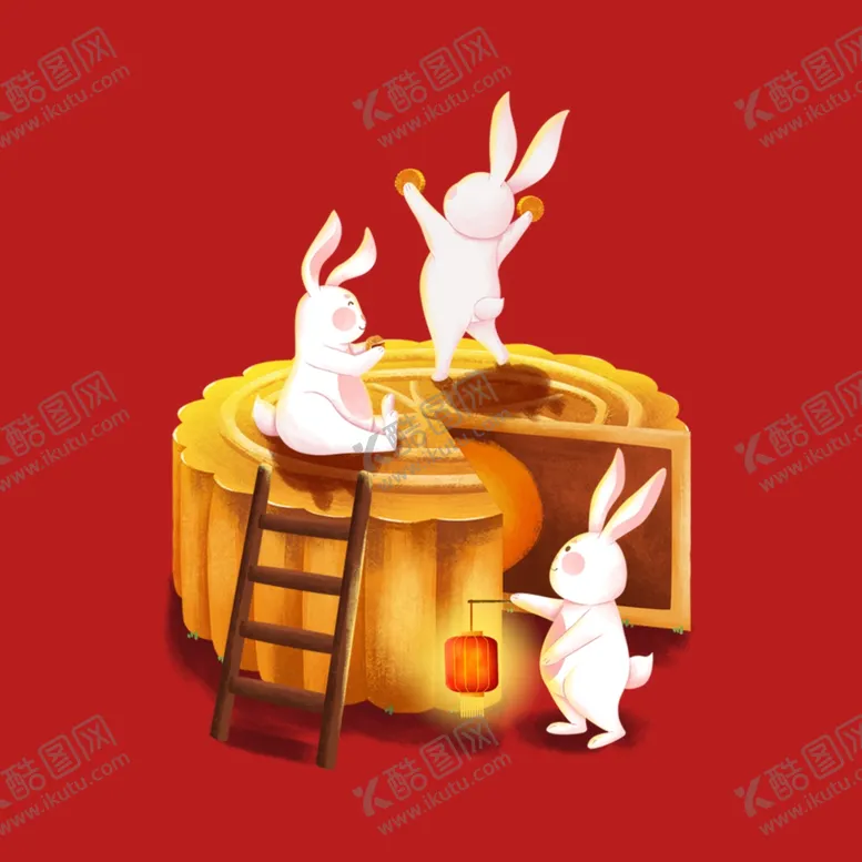 编号：12686703072222558798【酷图网】源文件下载-中秋月兔月饼