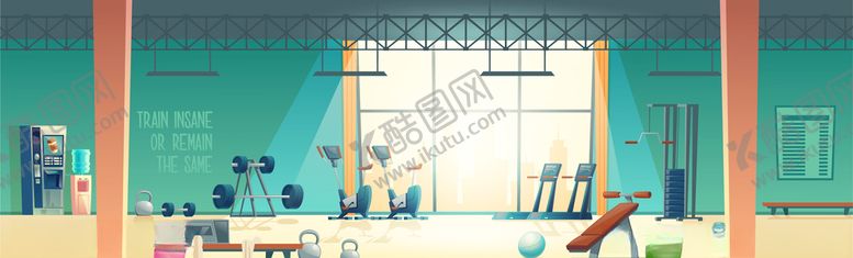 编号：68430606270012144710【酷图网】源文件下载-室内健身房场景