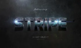 3D特效字体炫彩英文ps金属质感